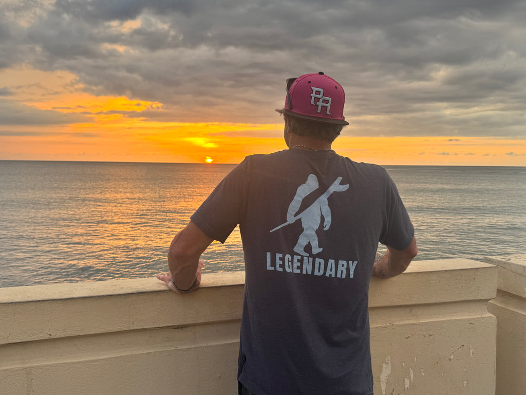 Legendary Bigfoot Navy Surf Tee – Premium Coastal T-Shirt
