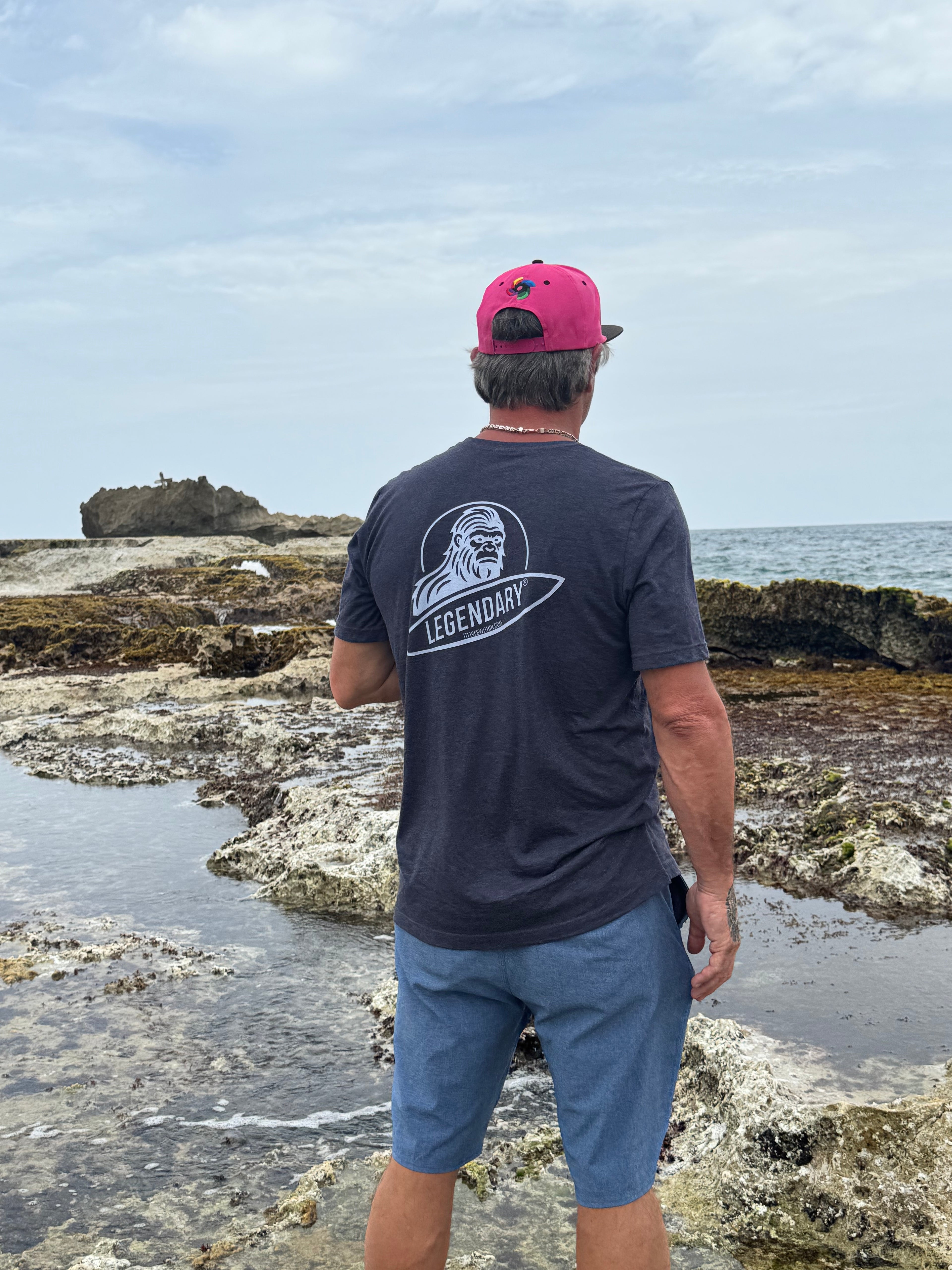 LEGENDARY Hero Navy Surf Tee – Premium Coastal T-Shirt