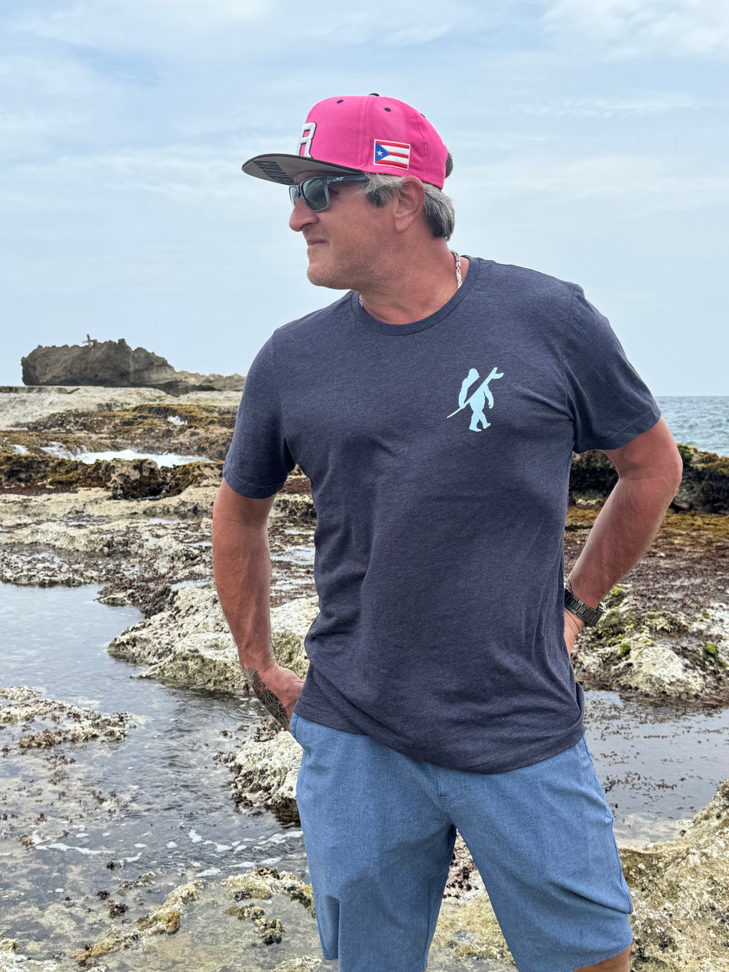 LEGENDARY Hero Navy Surf Tee – Premium Coastal T-Shirt