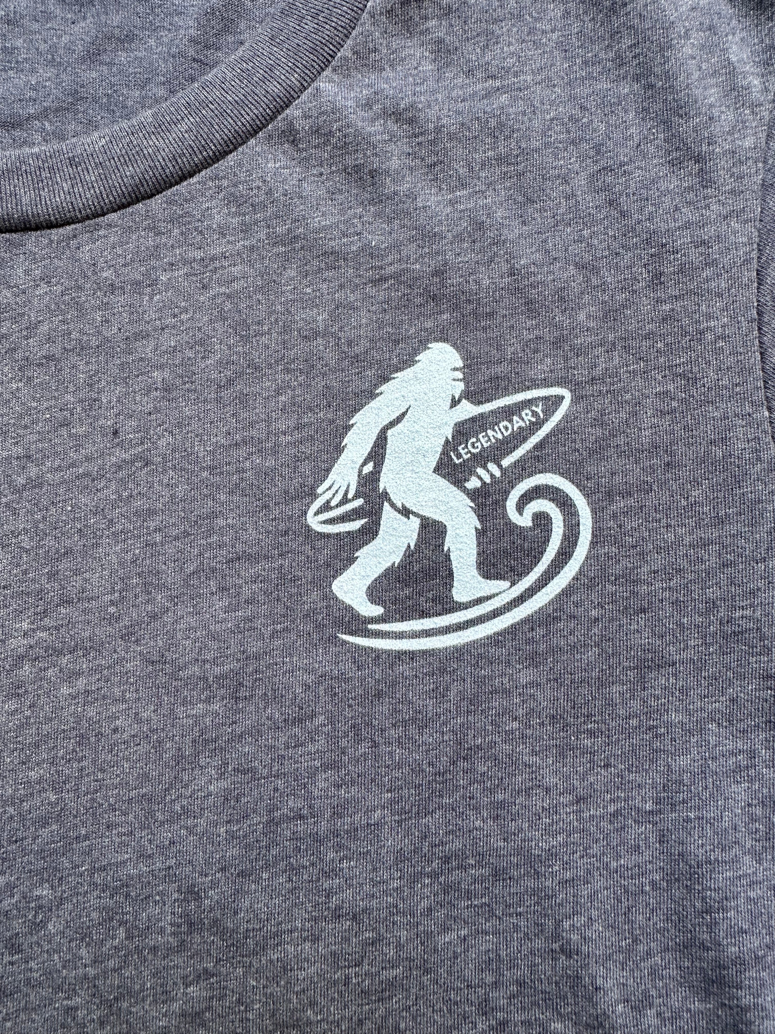 Legendary Bigfoot Navy Surf Tee – Premium Coastal T-Shirt