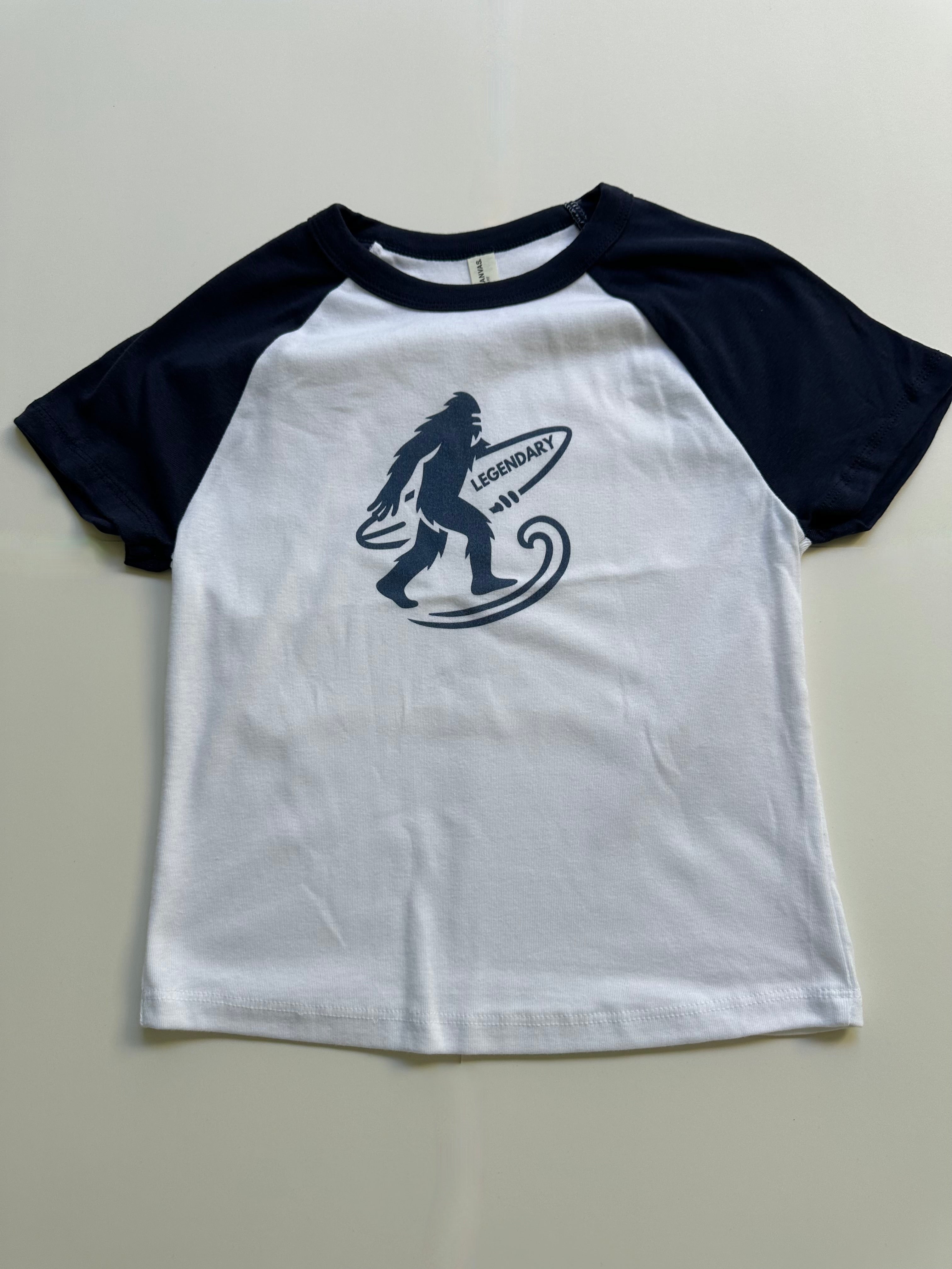 LEGENDARY Women’s Raglan Surf Tee – Fitted Coastal Graphic Shirt