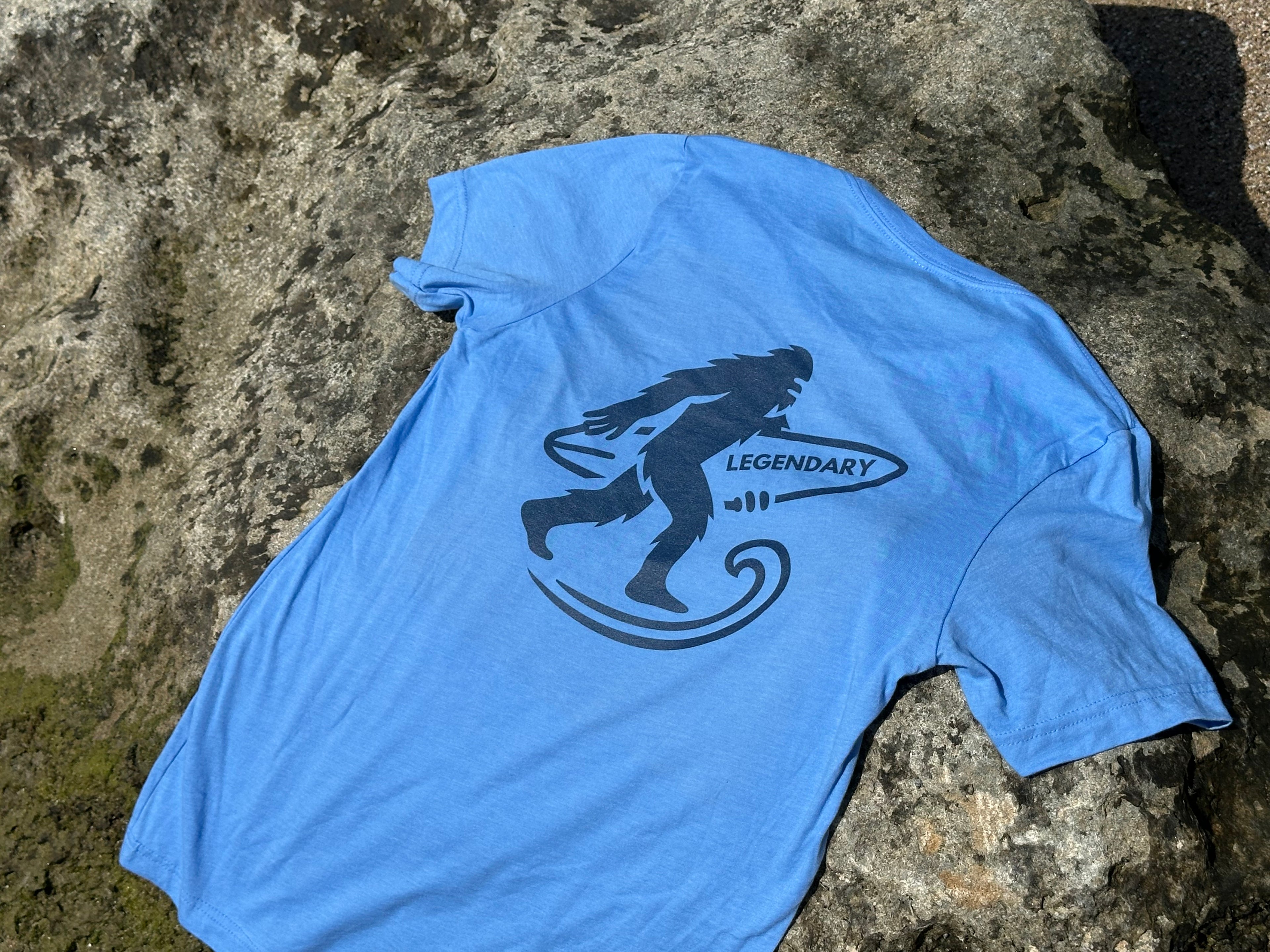 Legendary Bigfoot Blue Surf Tee – Premium Coastal T-Shirt