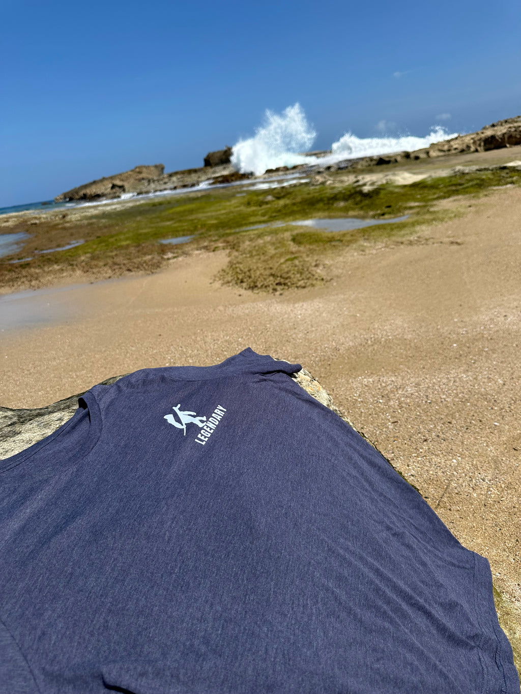 Legendary Bigfoot Navy Surf Tee – Premium Coastal T-Shirt