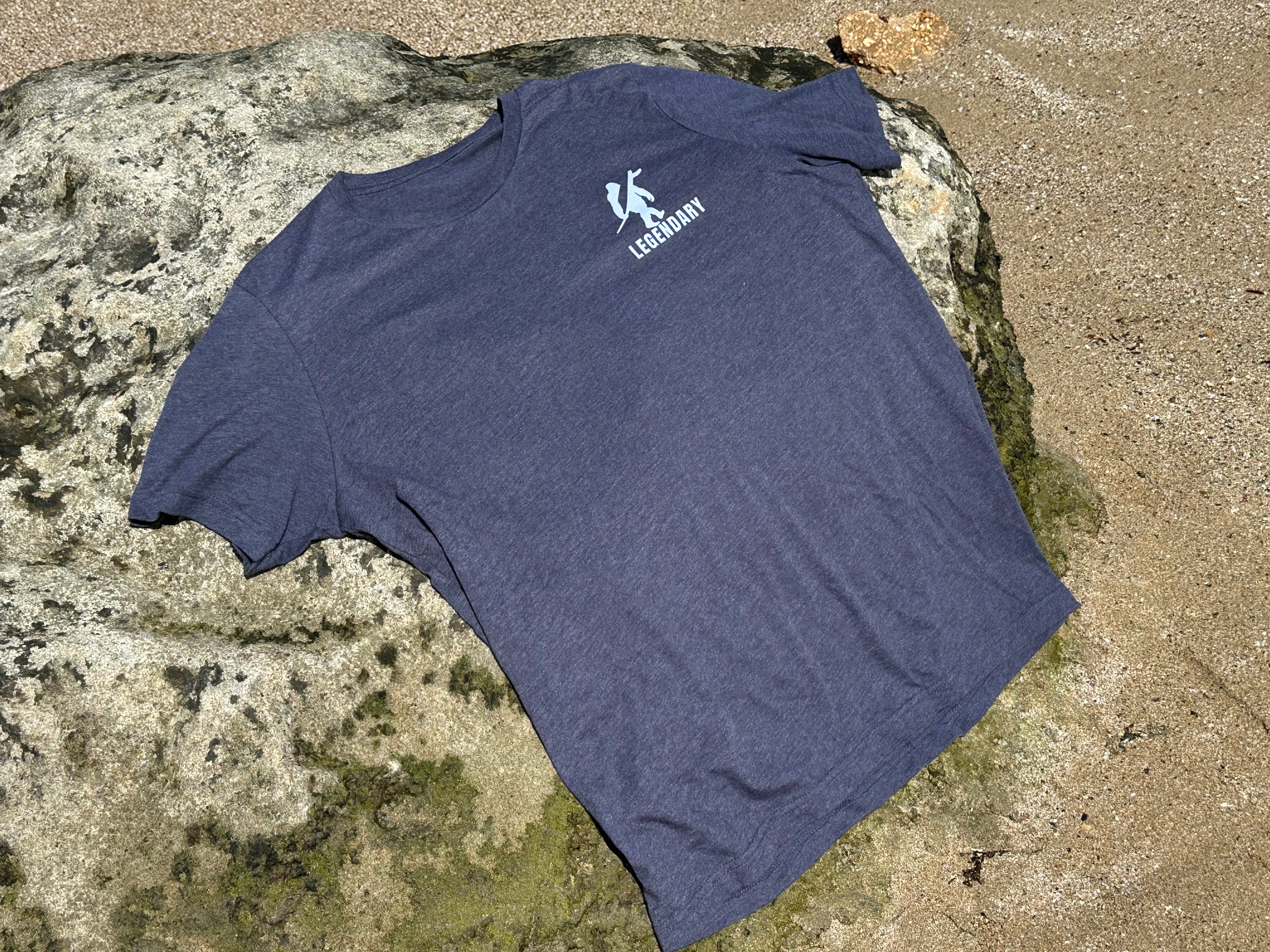 Legendary Bigfoot Navy Surf Tee – Premium Coastal T-Shirt