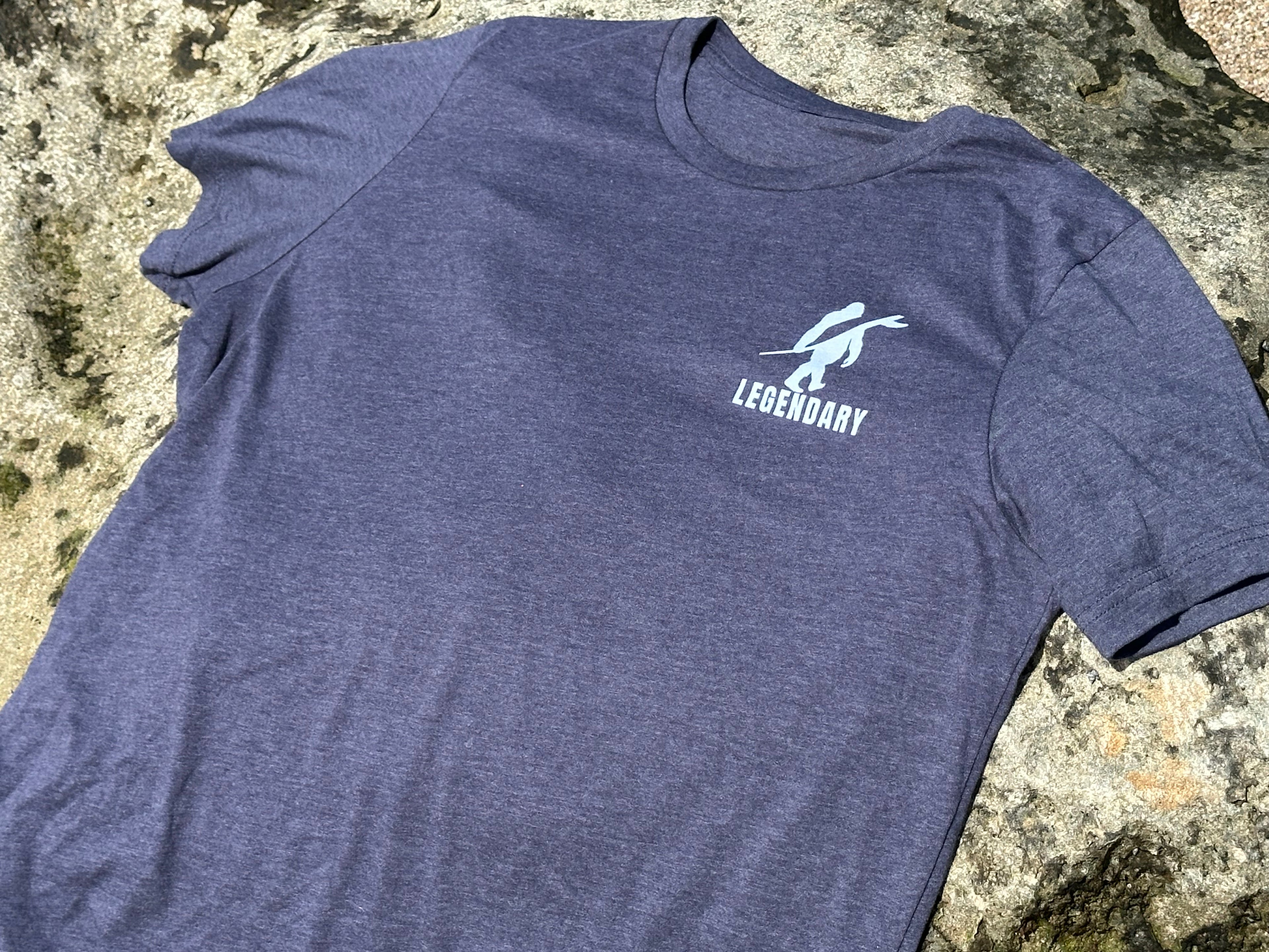 Legendary Bigfoot Navy Surf Tee – Premium Coastal T-Shirt