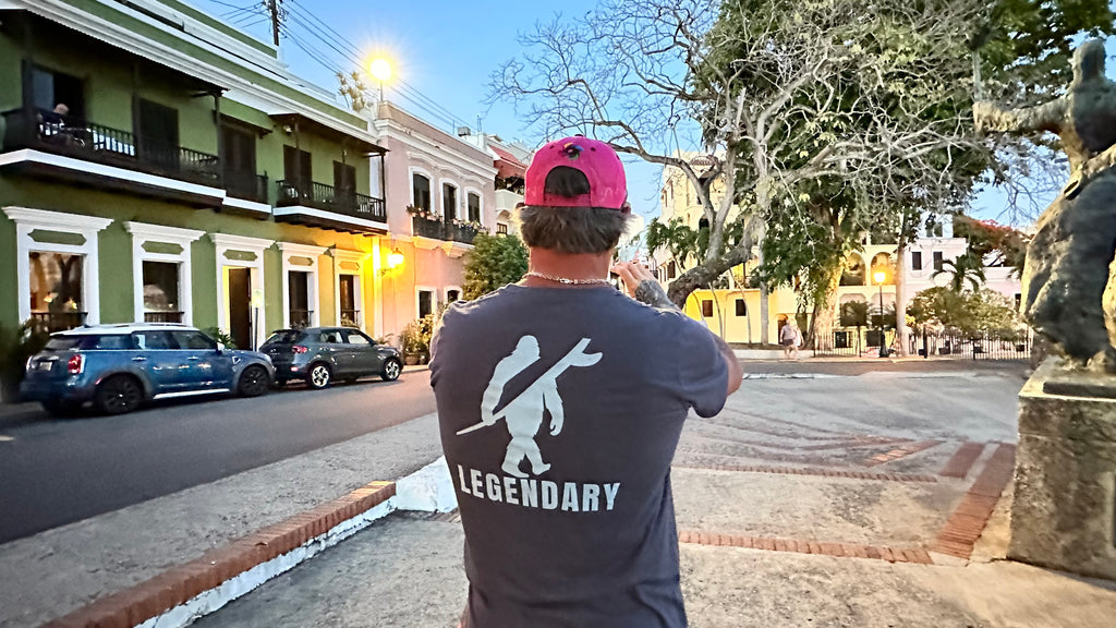 Legendary Bigfoot Navy Surf Tee – Premium Coastal T-Shirt