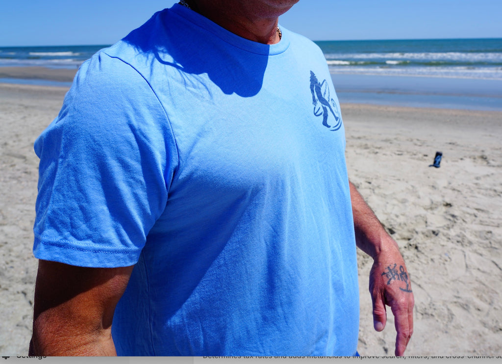 Legendary Bigfoot Blue Surf Tee – Premium Coastal T-Shirt