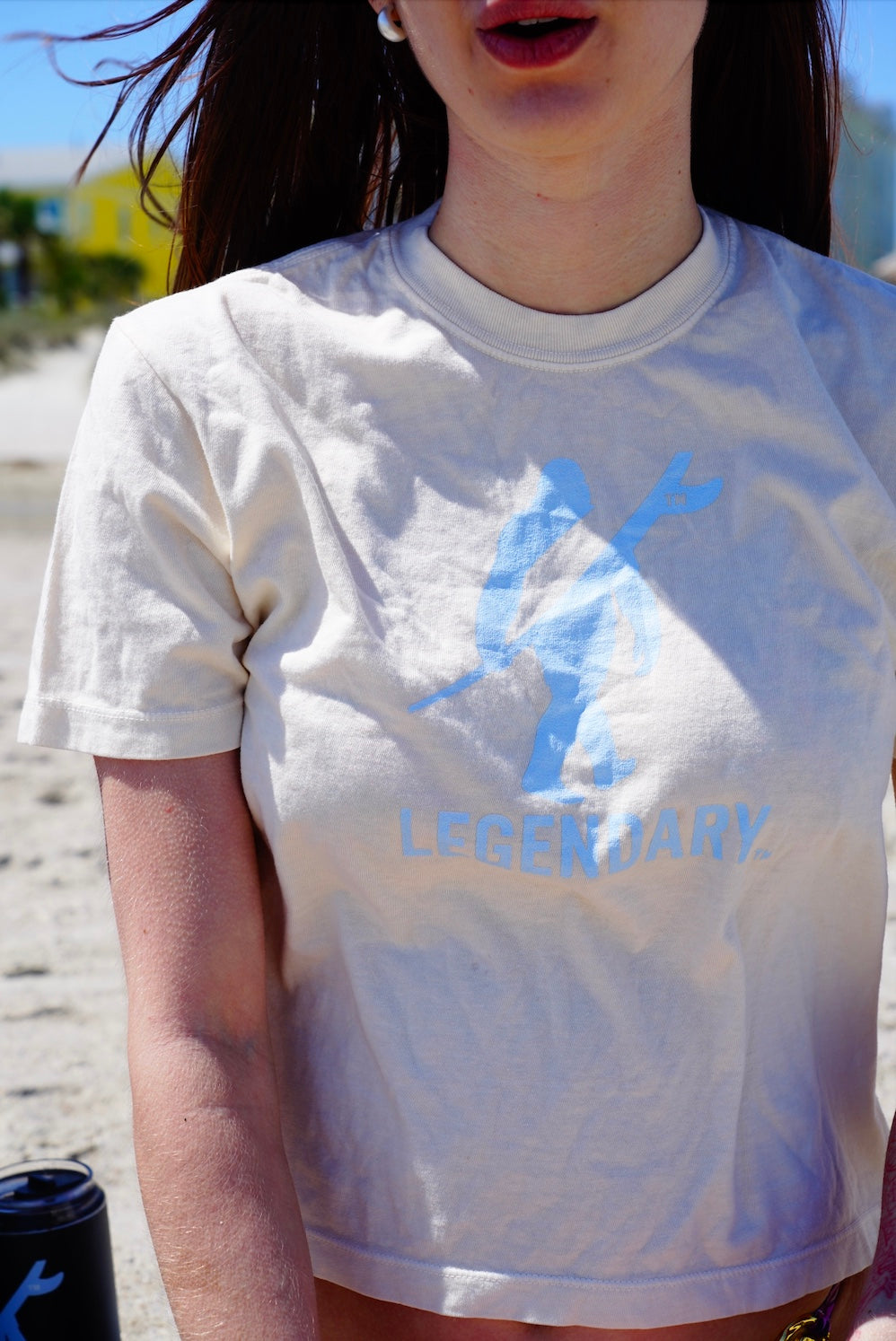 LEGENDARY Women’s Heavyweight Boxy Tee – Sand