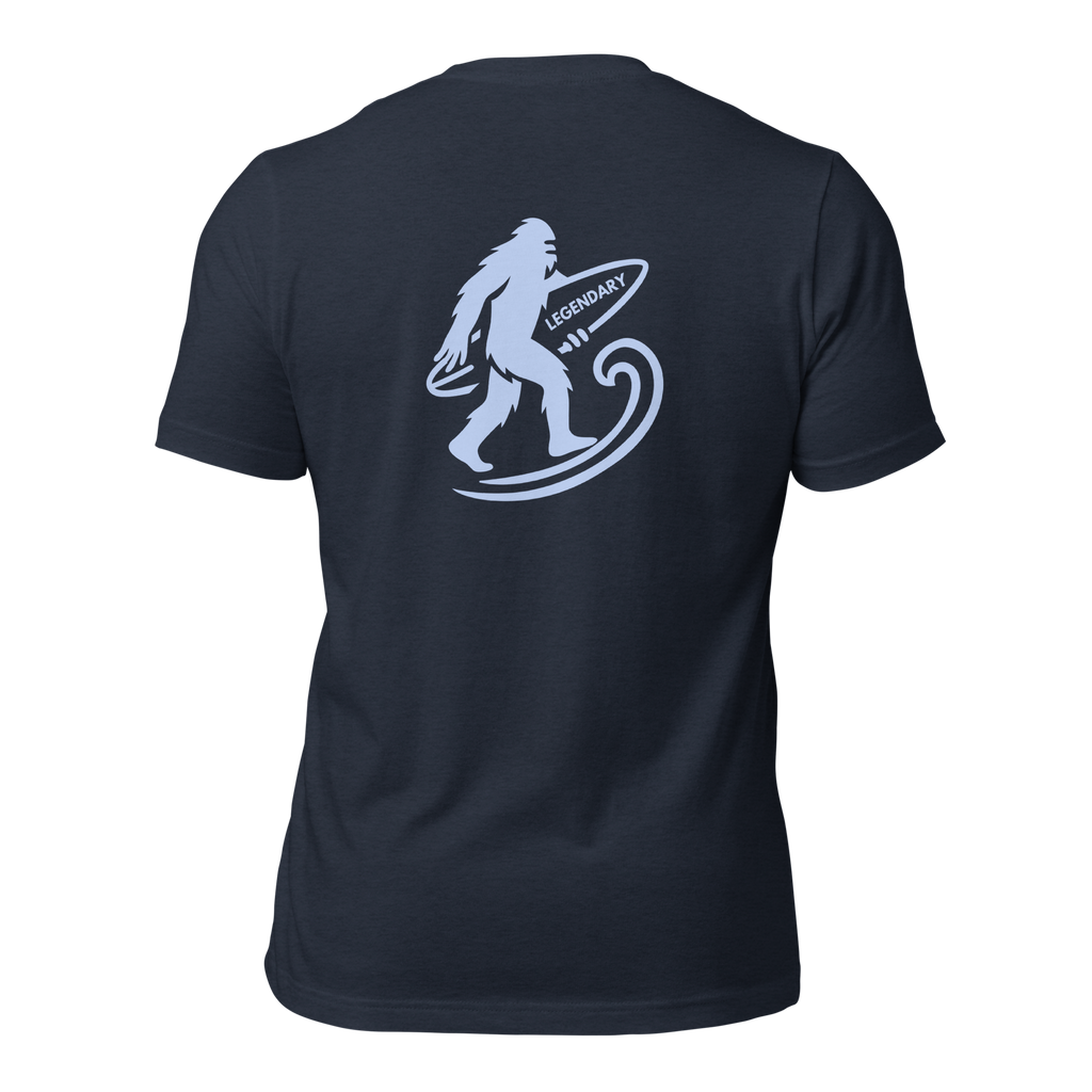 Legendary Bigfoot Navy Surf Tee – Premium Coastal T-Shirt