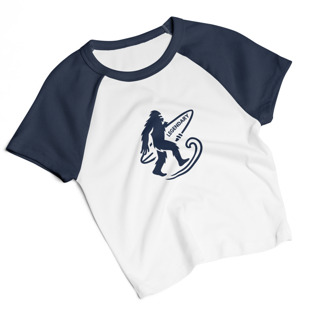 LEGENDARY Women’s Raglan Surf Tee – Fitted Coastal Graphic Shirt